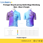 Proteger Bicycle Jersey Batik Mega Mendung Men Blue X Purple
