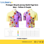 Proteger Bicycle Jersey Batik Pagi Sore Men Yellow X Purple